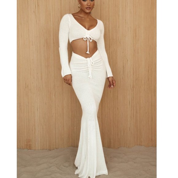 JLUXLABEL White Resort Two-piece Skirt Set - Picture 3 of 7